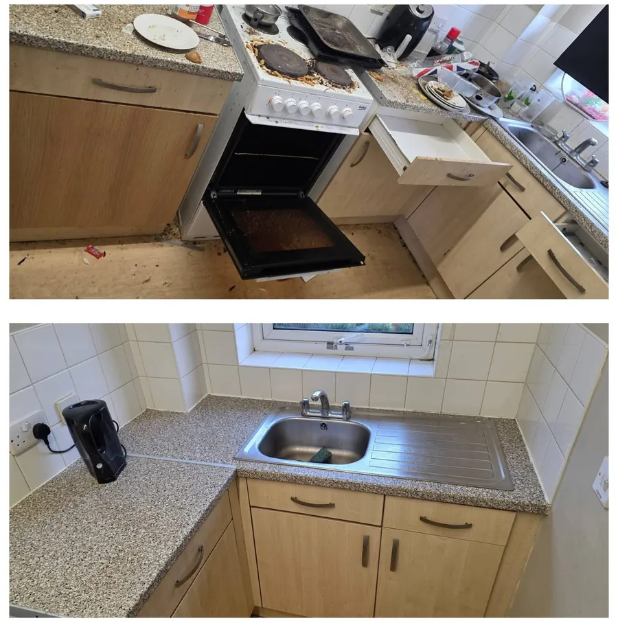 Deep cleaning, kitchen and oven before and after, Manchester