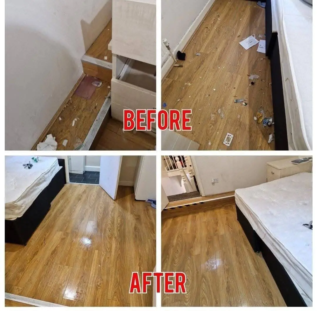 Deep cleaning before and after in a Manchester home