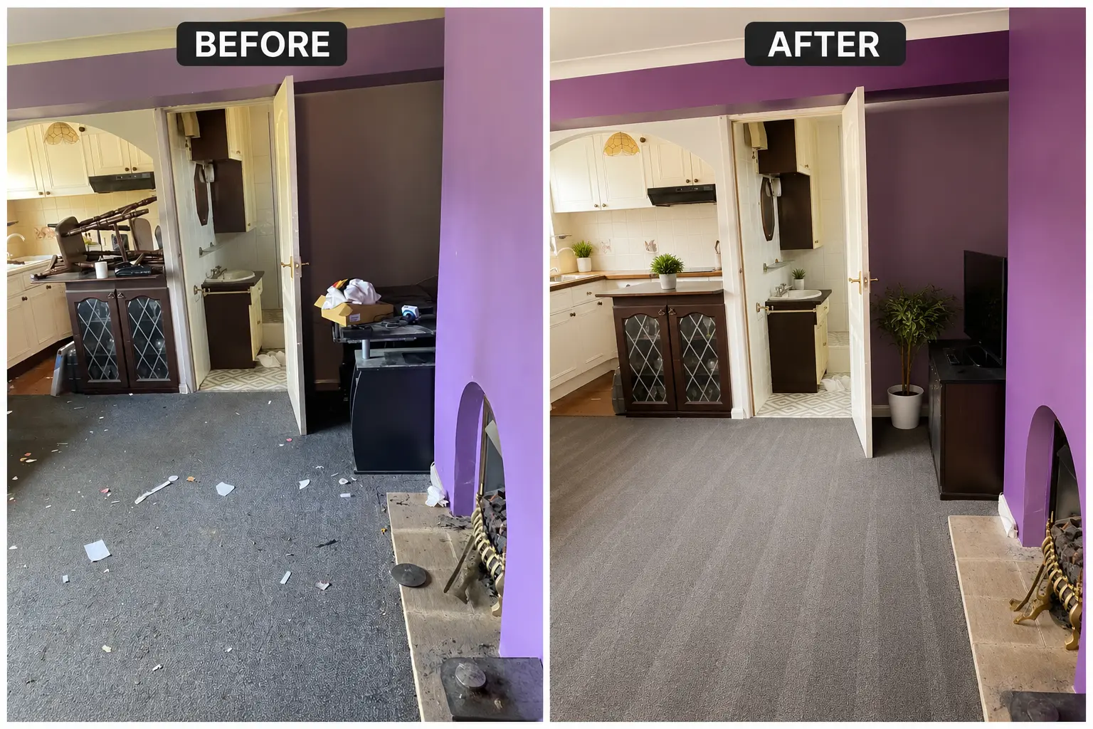 End of tenancy cleaning before and after